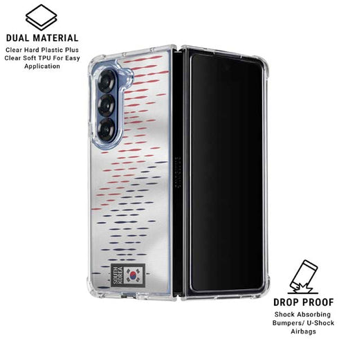 South Korea Soccer Flag Galaxy Z Fold6 Clear Case